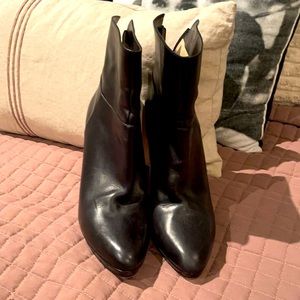 Jimmy Choo 4 1/2 inch heel black leather boot